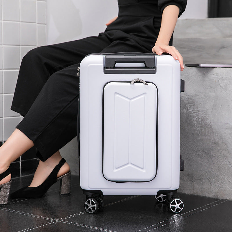 Front & Rear Opening ABS Trolley Case – Silent Wheel Travel Luggage