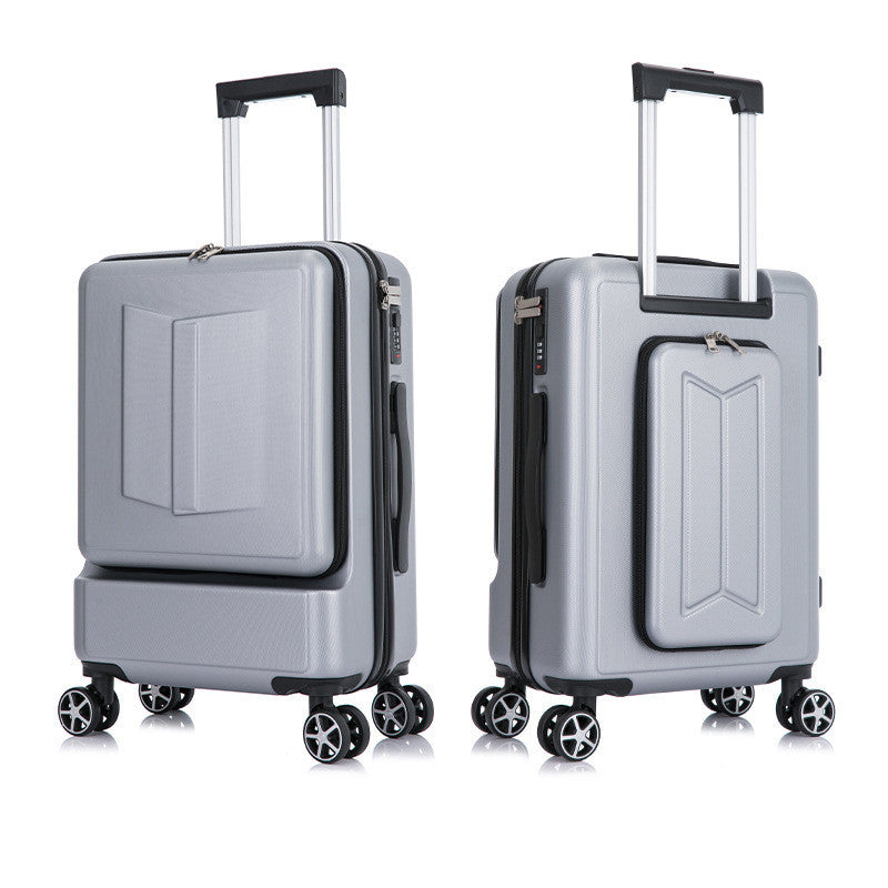 Front & Rear Opening ABS Trolley Case – Silent Wheel Travel Luggage