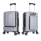 Front & Rear Opening ABS Trolley Case – Silent Wheel Travel Luggage