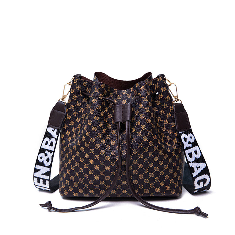 Printed Bucket Crossbody Bag