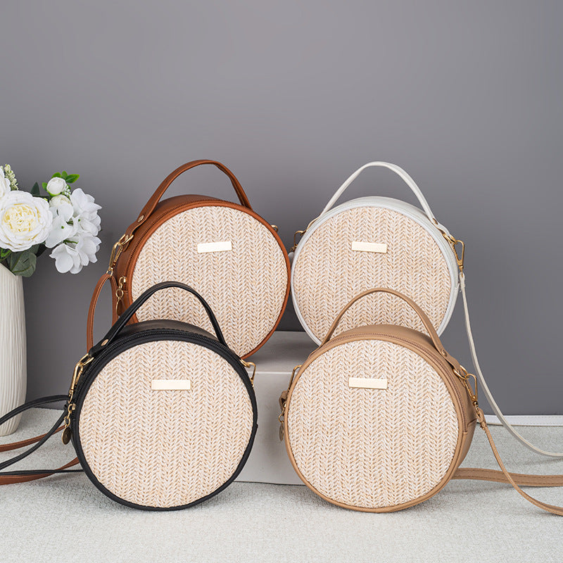 Woven Round Straw Bag