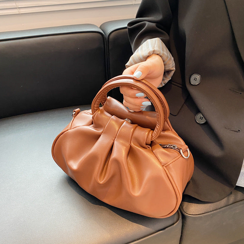 Cloud Print Pleated Bag