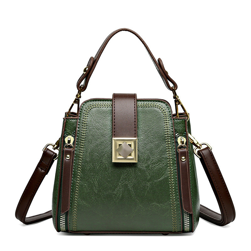 Retro Textured Crossbody Bag