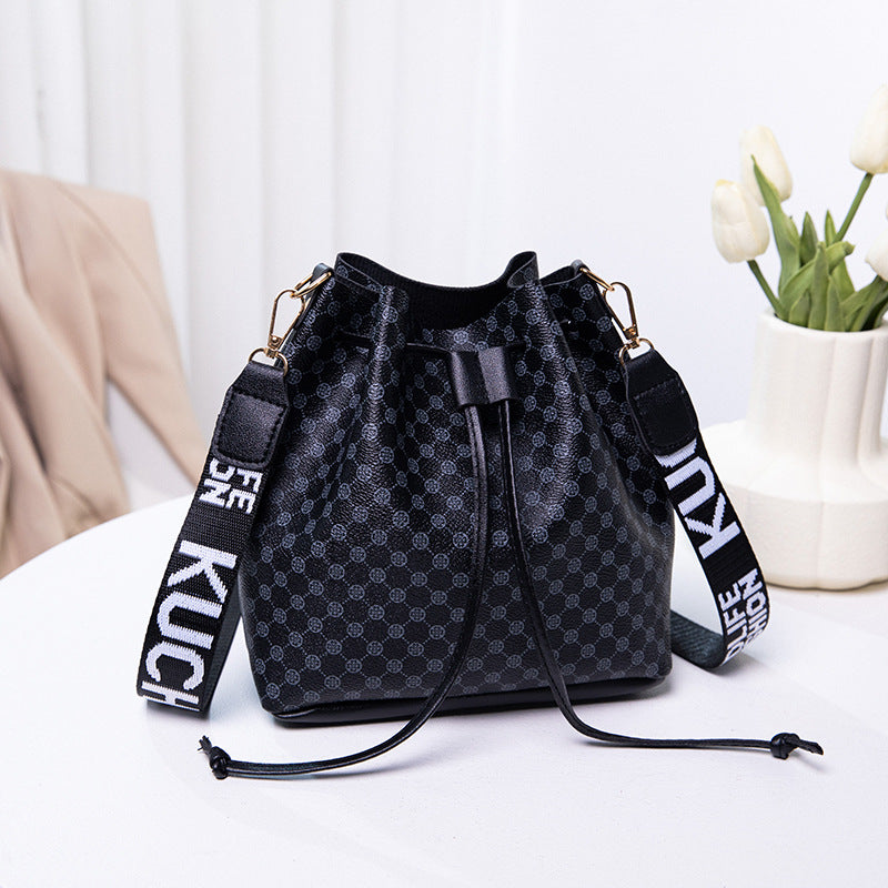 Printed Bucket Crossbody Bag